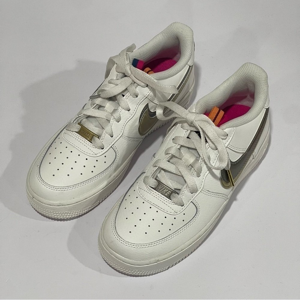 Nike Girls Air Force 1 LV8 Casual Shoes (DH9595-001) Youth - White Sz 6 - Picture 5 of 12